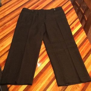 WHBM Black Straight Crop Dress Pants Sz 2R Women